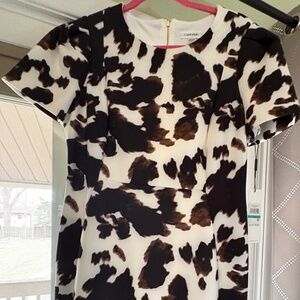 Calvin Klein Animal Print Bodycon Dress, NWT